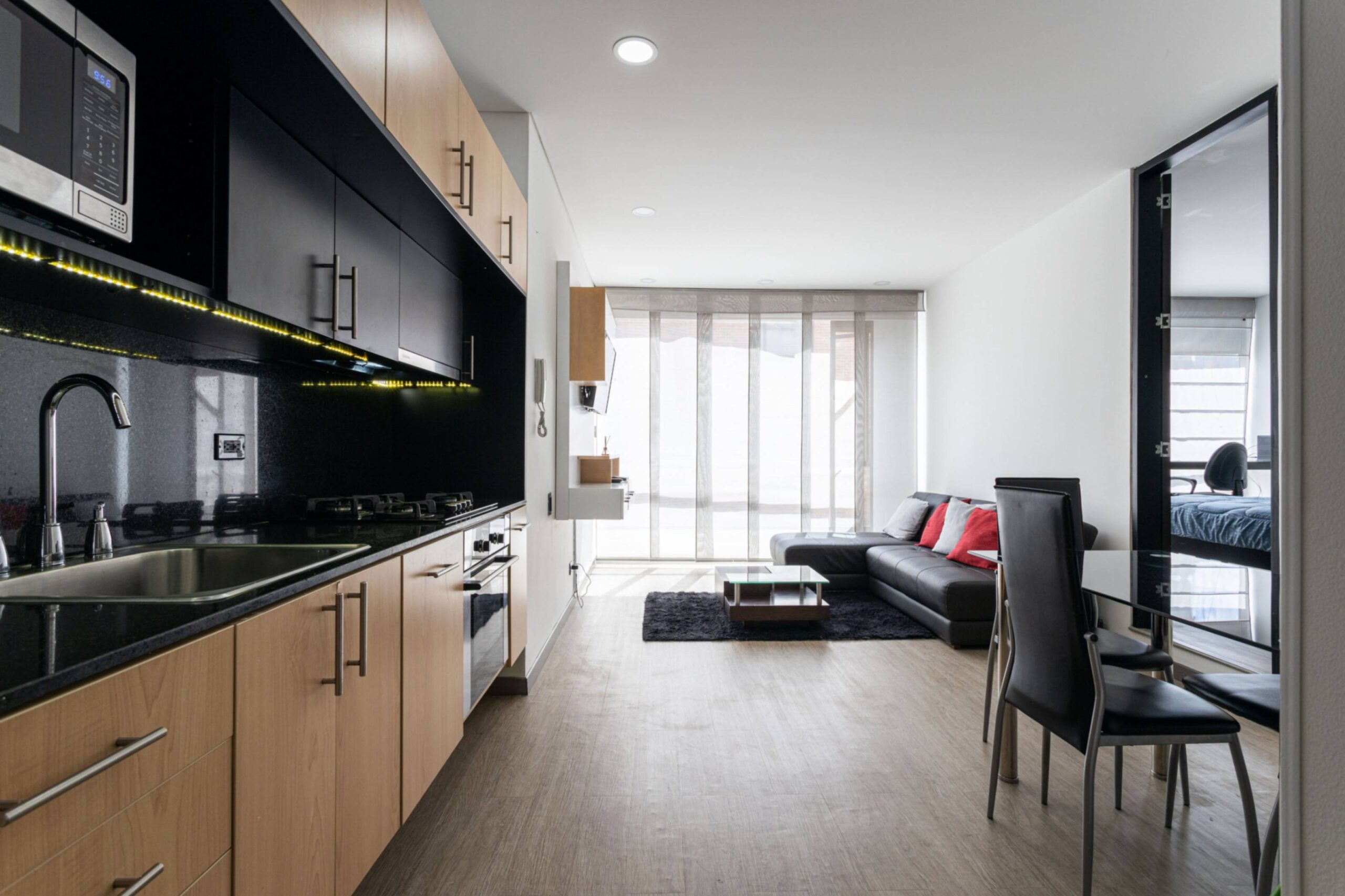 a studio kitchen layout blueprint for a studio apartment and compact homes