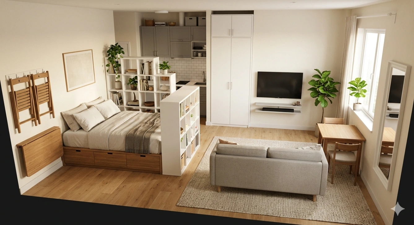 Living Space Layout Ideas for Studio Apartments