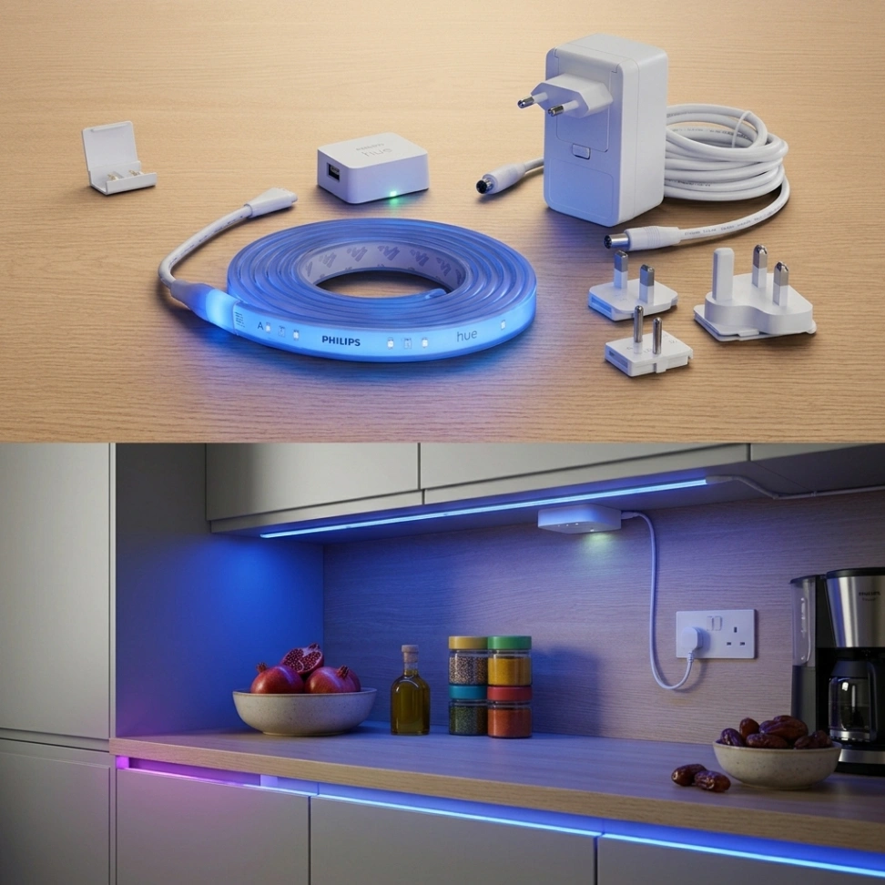 Philips Hue Lightstrip Plus V4 2-Metre White and Colour Ambiance Smart LED Strip Light